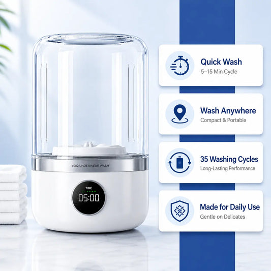 PureWash™ Mini Portable Washing Machine For Underwear and Undergarments