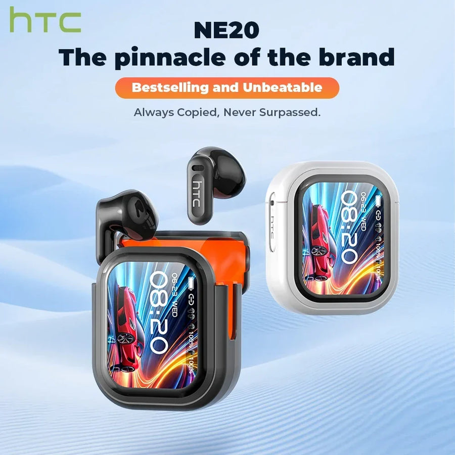 HTC NE20 Translator Earbuds with Touchscreen Case, 6-in-1 Translation & ANC
