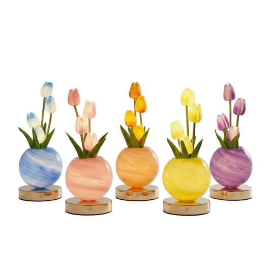 TulipGlow™ Planet Lamp 🌷✨ — Dreamy Light, Cozy Vibes