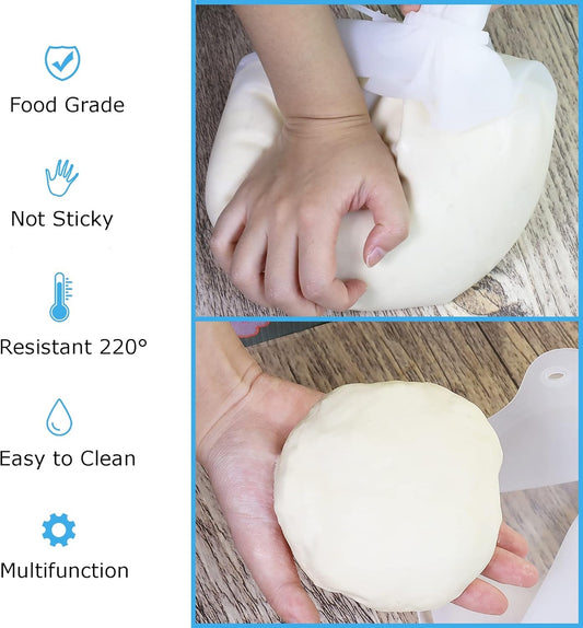 Premium Silicone Kneading Dough Bag - Ultimate Versatile Mixer for Bread, Pastry, Pizza & Tortillas (Large 3000ml)